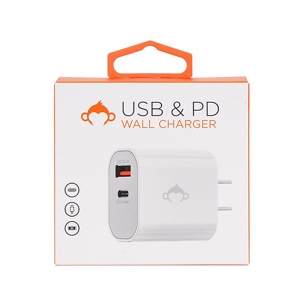 Monkeyz - SM6677 - 2 Port USB A/C Wall Charger