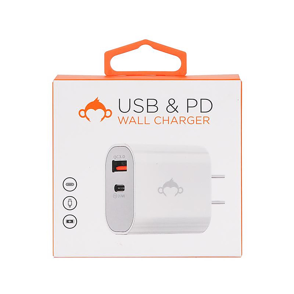 Monkeyz - SM6677 - 2 Port USB A/C Wall Charger