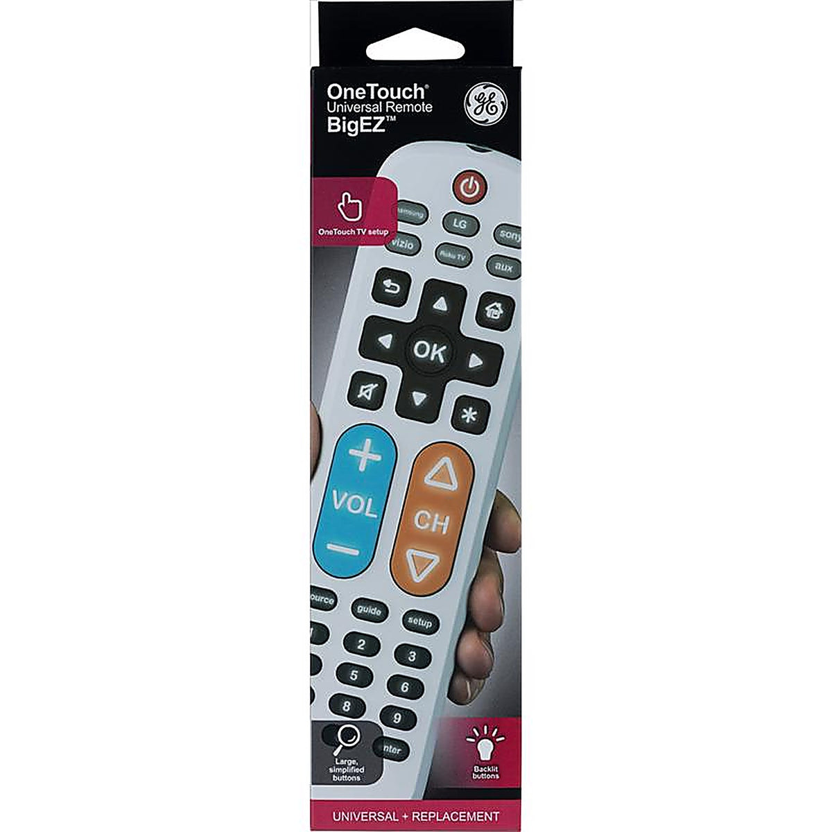 GE - 84666 - Programmable Universal Big Button Remote Control