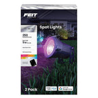 Feit - SPOT/RGBW/AG/2 - Bluetooth-Enabled Motion Sensor Plug-In LED Black Smart-Enabled Spotlight