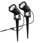 Feit - SPOT/RGBW/AG/2 - Bluetooth-Enabled Motion Sensor Plug-In LED Black Smart-Enabled Spotlight