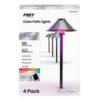 Feit - PATH/RGBW/AG/4 - Plug In/Remote 6 W LED Smart-Enabled Pathway Light 4 Pack