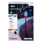 Feit - PATH/RGBW/AG/4 - Plug In/Remote 6 W LED Smart-Enabled Pathway Light 4 Pack