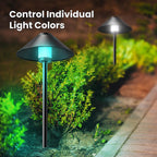 Feit - PATH/RGBW/AG/4 - Plug In/Remote 6 W LED Smart-Enabled Pathway Light 4 Pack