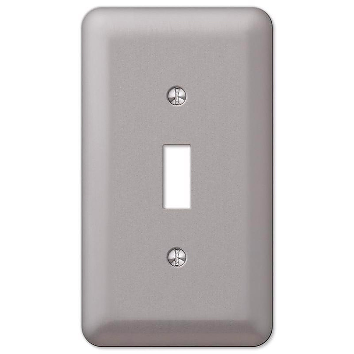 Amerelle - 2TPW - Devon Brushed Nickel 1 Gang Steel Toggle Wall Plate 1 Pack
