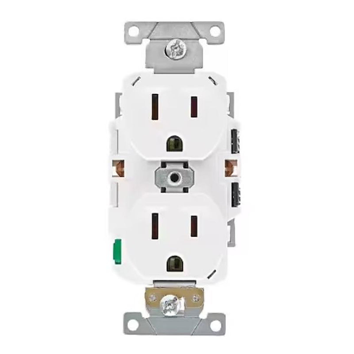 Leviton - ECBR1-00W - Lever Edge 15 Amps 125 V White Outlet 1 Pack