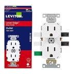 Leviton - ECBR1-00W - Lever Edge 15 Amps 125 V White Outlet 1 Pack