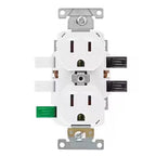 Leviton - ECBR1-WMP - Lever Edge 15 Amps 125 V White Outlet 10 Pack