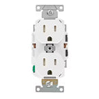 Leviton - ETCR1-00W - Lever Edge 15 Amps 125 V White Outlet 5-15R 1 Pack