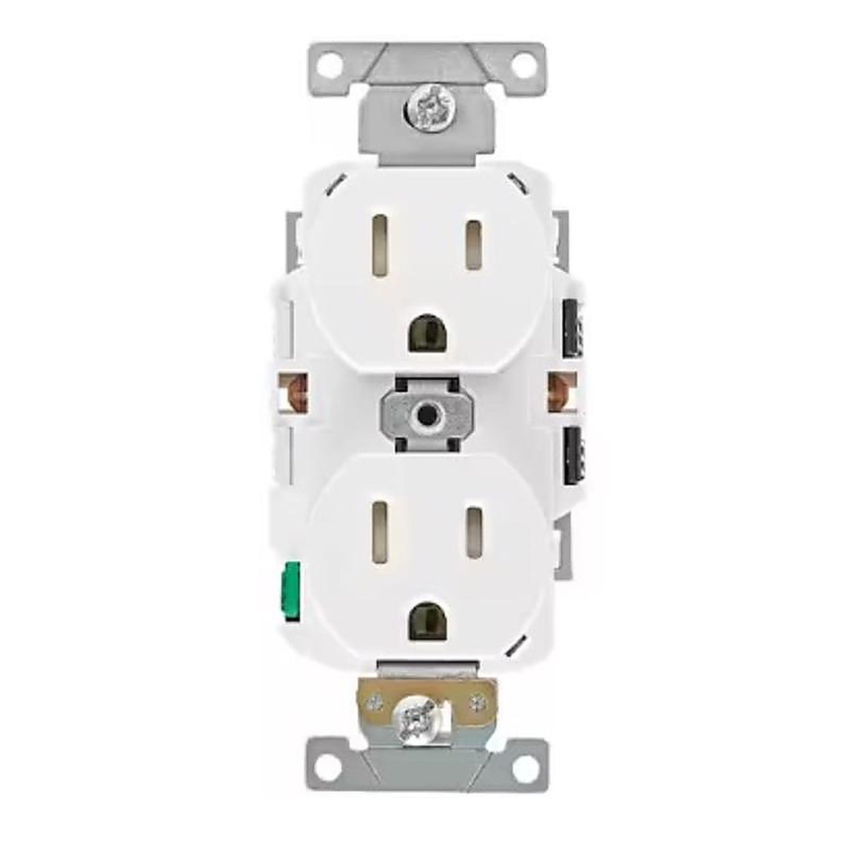 Leviton - ETCR1-00W - Lever Edge 15 Amps 125 V White Outlet 5-15R 1 Pack