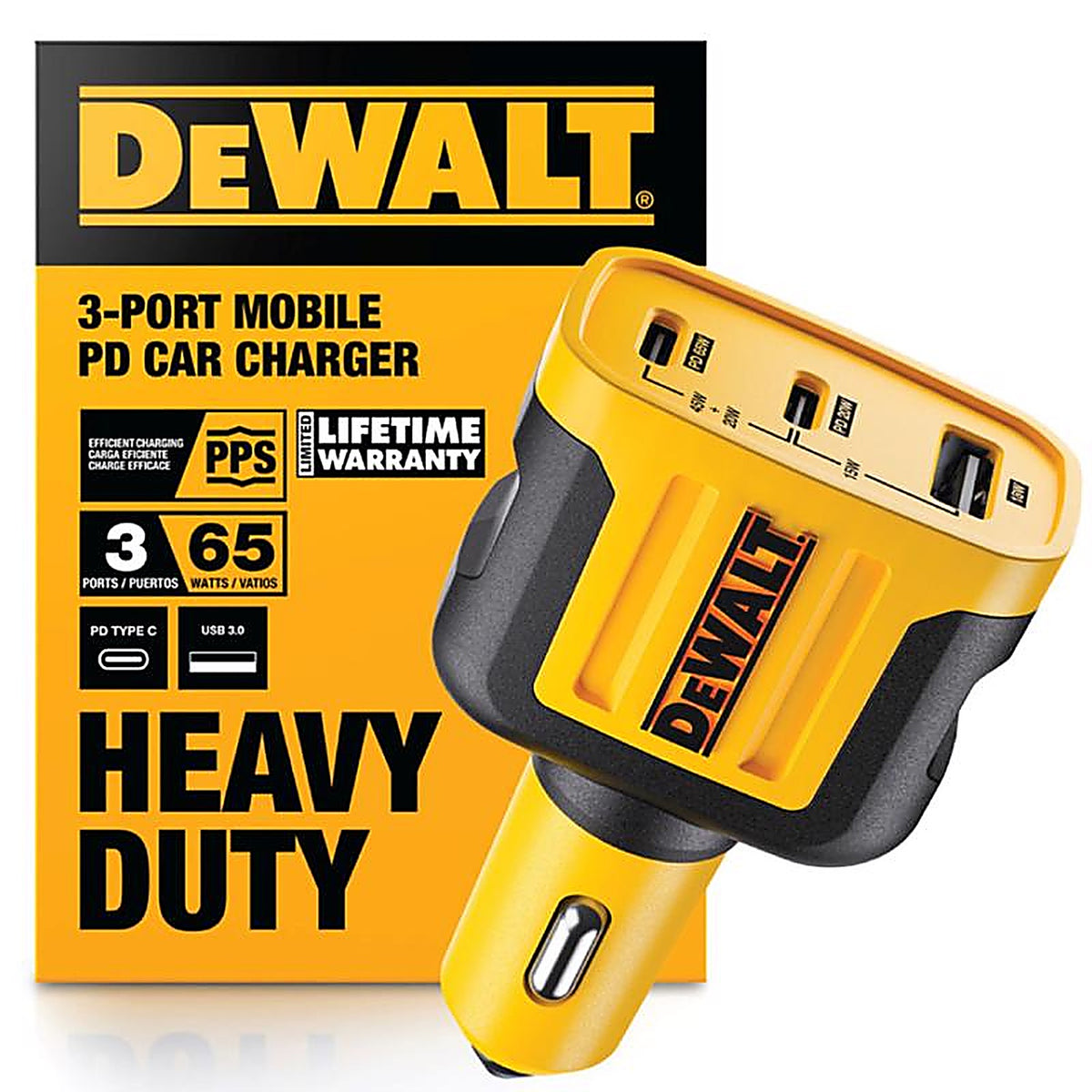 DeWalt - 141 0036 DW2 - 3 Port USB Car Charger
