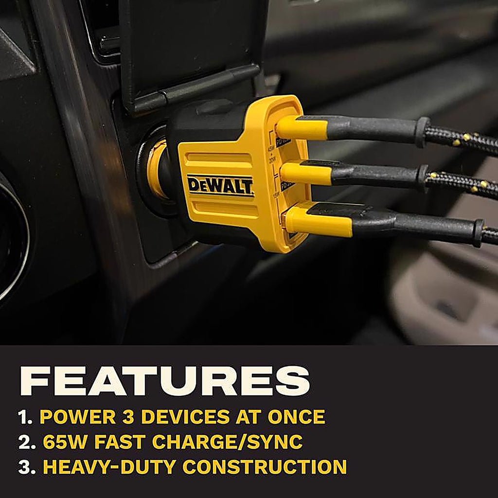 DeWalt - 141 0036 DW2 - 3 Port USB Car Charger