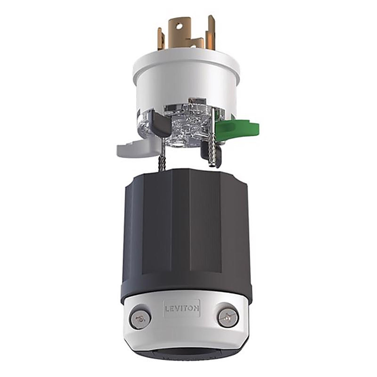 Leviton - 2711E-0BX - Lever Edge Commercial and Residential Plastic Locking Locking Plug L14-30p