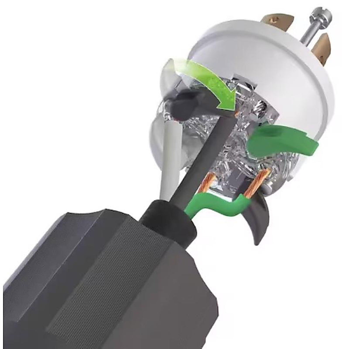 Leviton - 2711E-0BX - Lever Edge Commercial and Residential Plastic Locking Locking Plug L14-30p