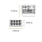Wago - 2773-408/K-0008 - 8 Port Push-In Wire Connector 5 Pack