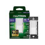 Lutron - DVCLN-153P-WH - Diva with Night Mode for Dimmable LED Bulbs White 150 W 3-Way Dimmer Switch 1 Pack