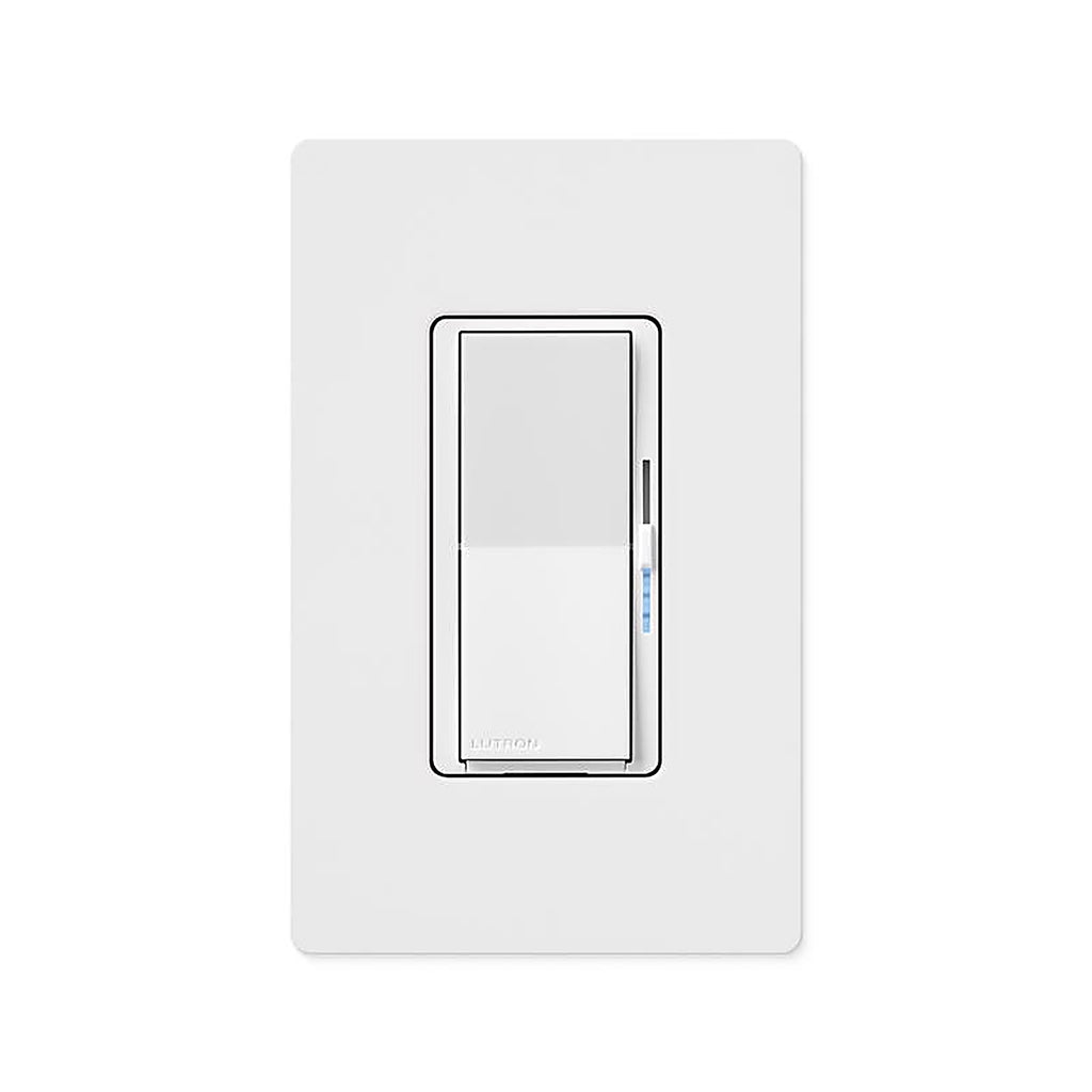 Lutron - DVCLN-153P-WH - Diva with Night Mode for Dimmable LED Bulbs White 150 W 3-Way Dimmer Switch 1 Pack