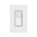 Lutron - DVCLN-153P-WH - Diva with Night Mode for Dimmable LED Bulbs White 150 W 3-Way Dimmer Switch 1 Pack
