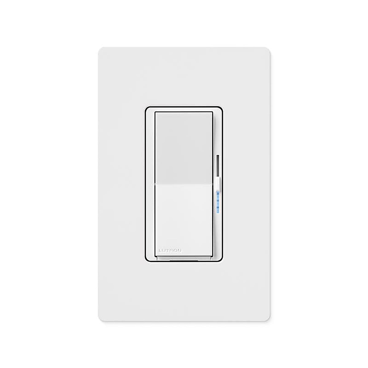 Lutron - DVCLN-153P-WH - Diva with Night Mode for Dimmable LED Bulbs White 150 W 3-Way Dimmer Switch 1 Pack