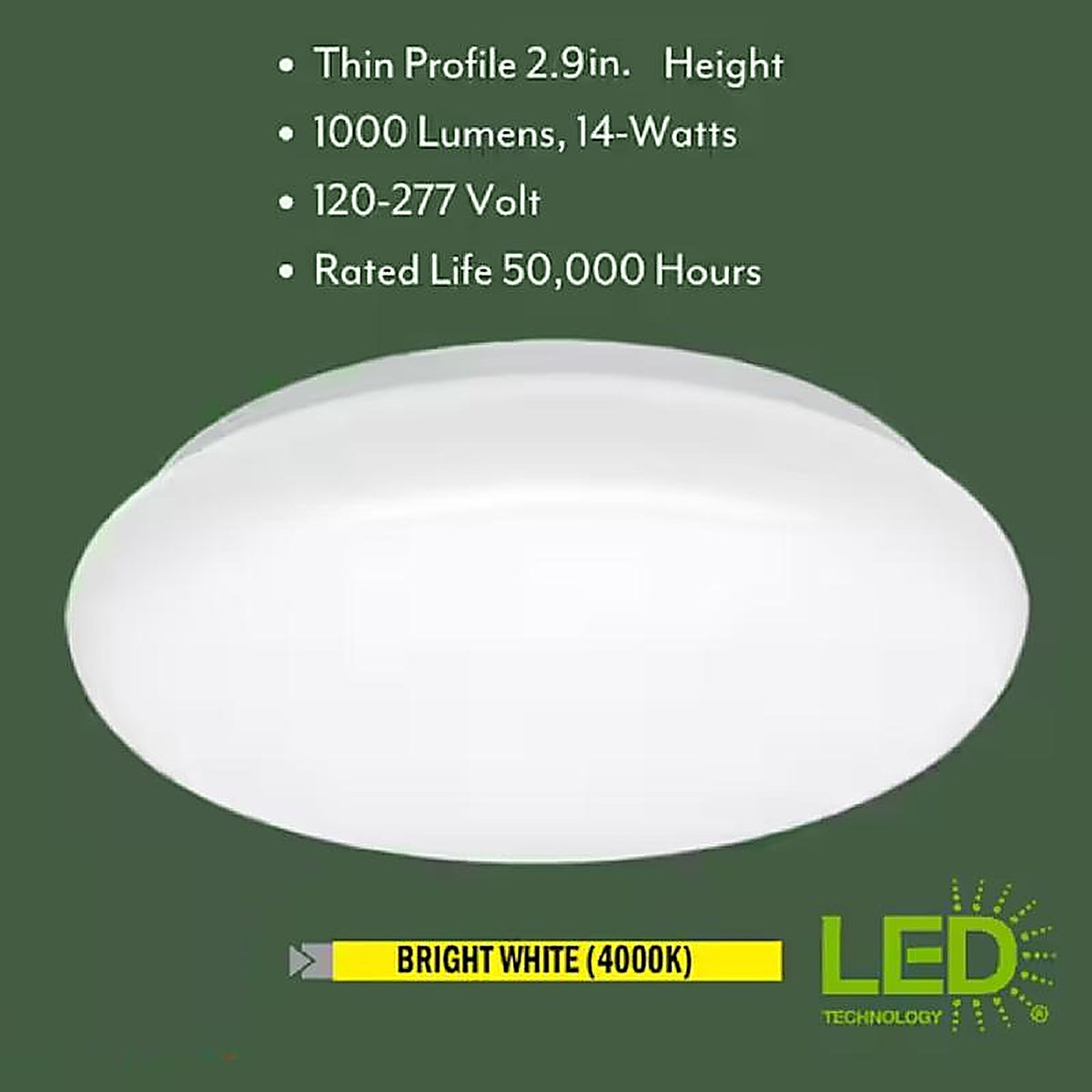 ETI - 54436241 - 2.9 In. H X 12 In. W X 12 In. L Ceiling Light