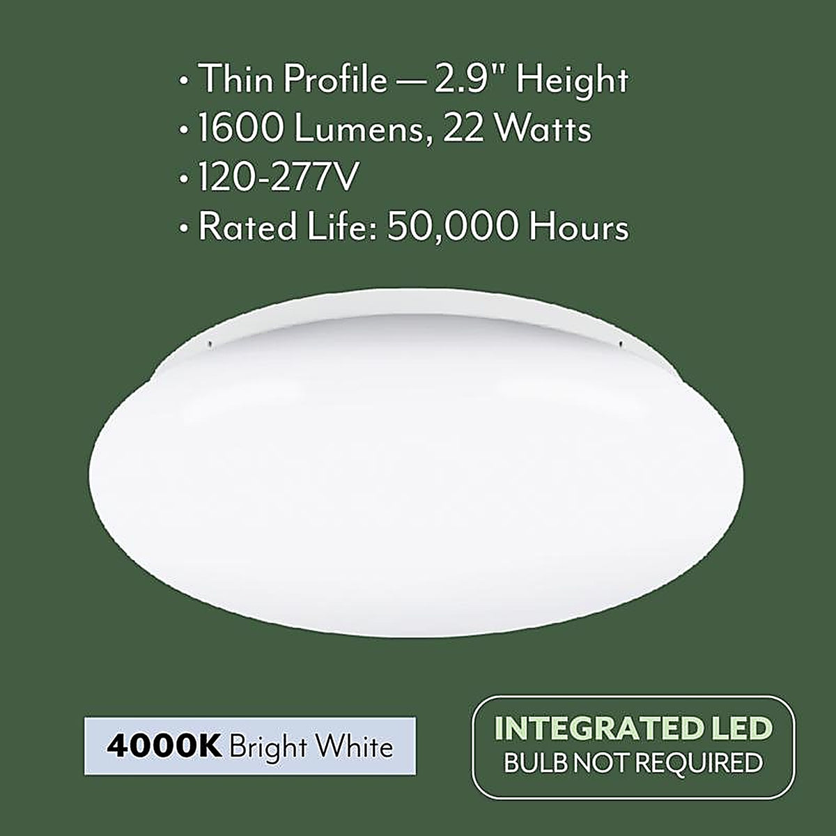 ETI - 54437241 - 2.9 In. H X 16 In. W X 16 In. L Ceiling Light