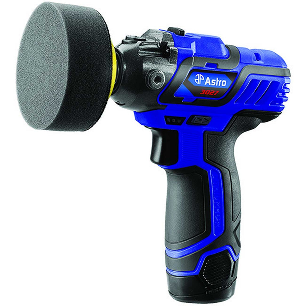 Astro Pneumatic 3027 12V 3in. Mini Cordless Pistol Polisher w/2 Batteries