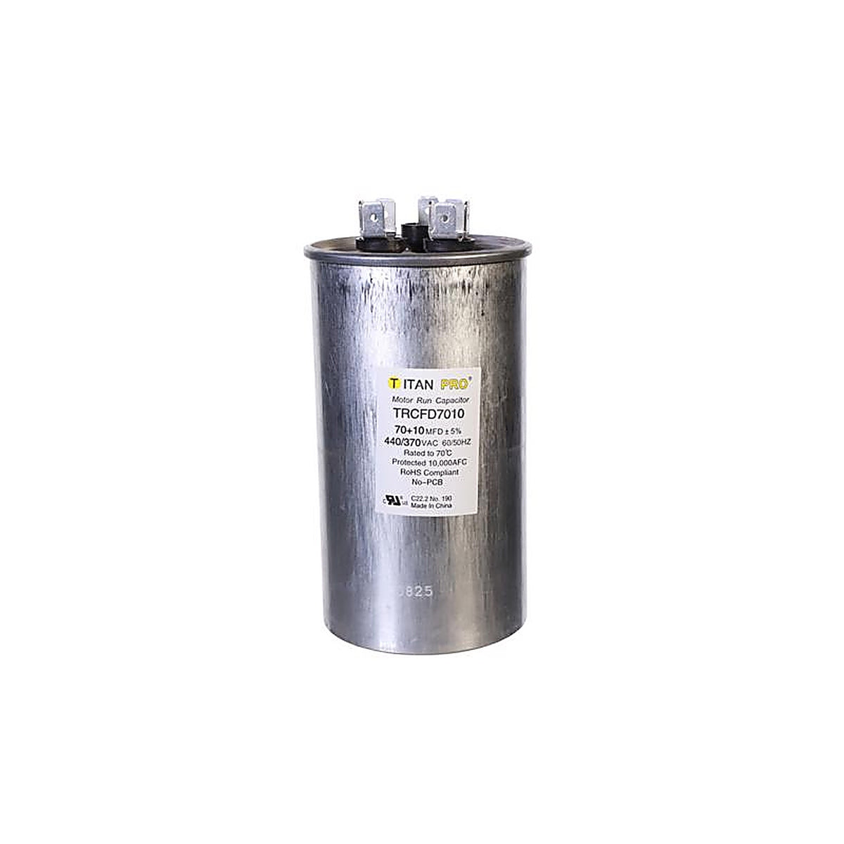 Titan Pro - TRCFD7010 - 70+10 MFD 440 V Round Run Capacitor