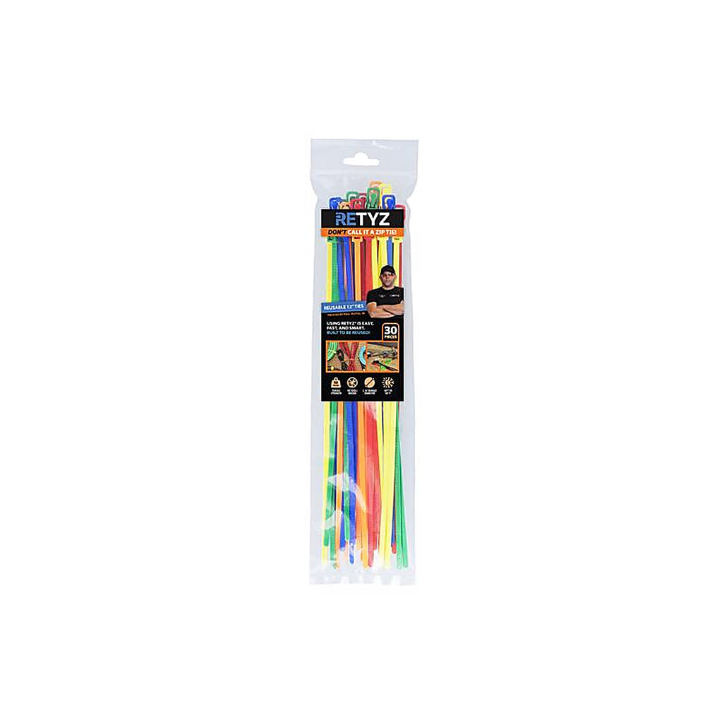 Retyz - PJDRTZ-PEC31-MA - 12 In. L Assorted Cable Tie 30 Pack