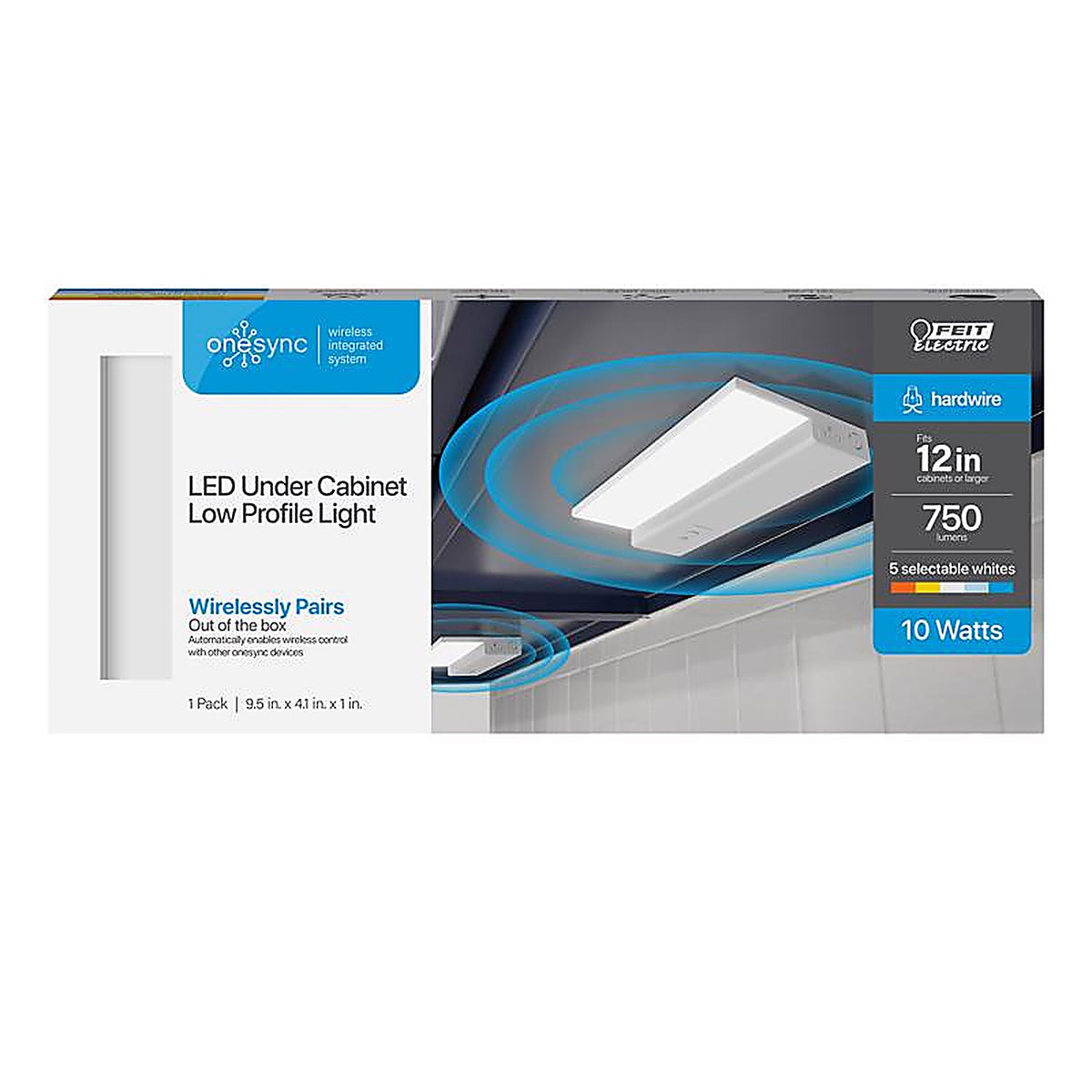Feit - UCL12FP5CCTCAG3 - 12 In. L White Hardwired LED Light Bar 750 LM