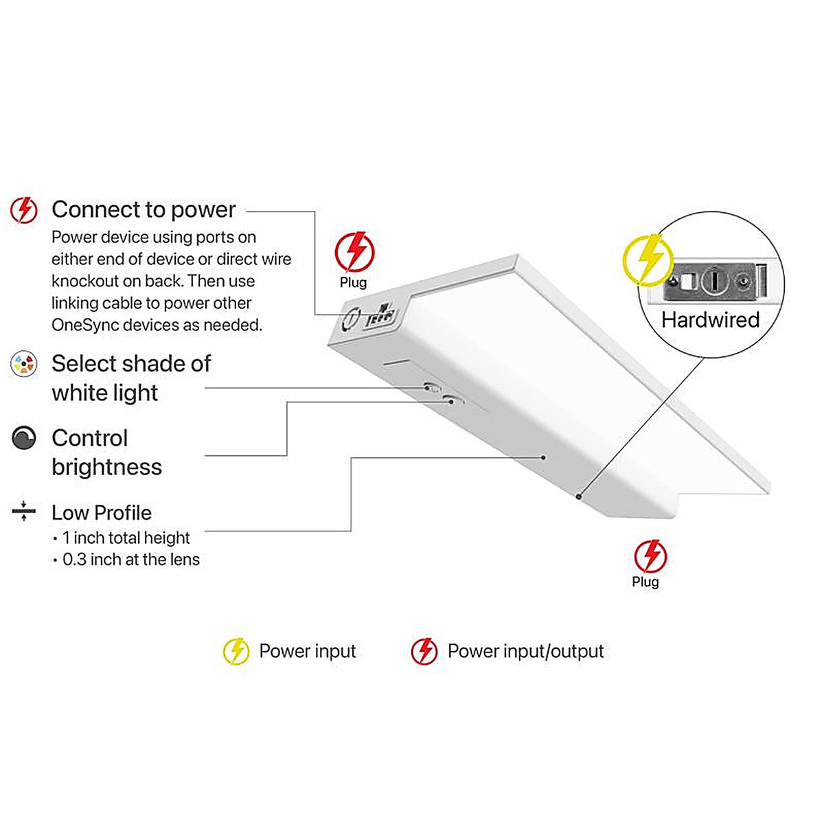 Feit - UCL12FP5CCTCAG3 - 12 In. L White Hardwired LED Light Bar 750 LM