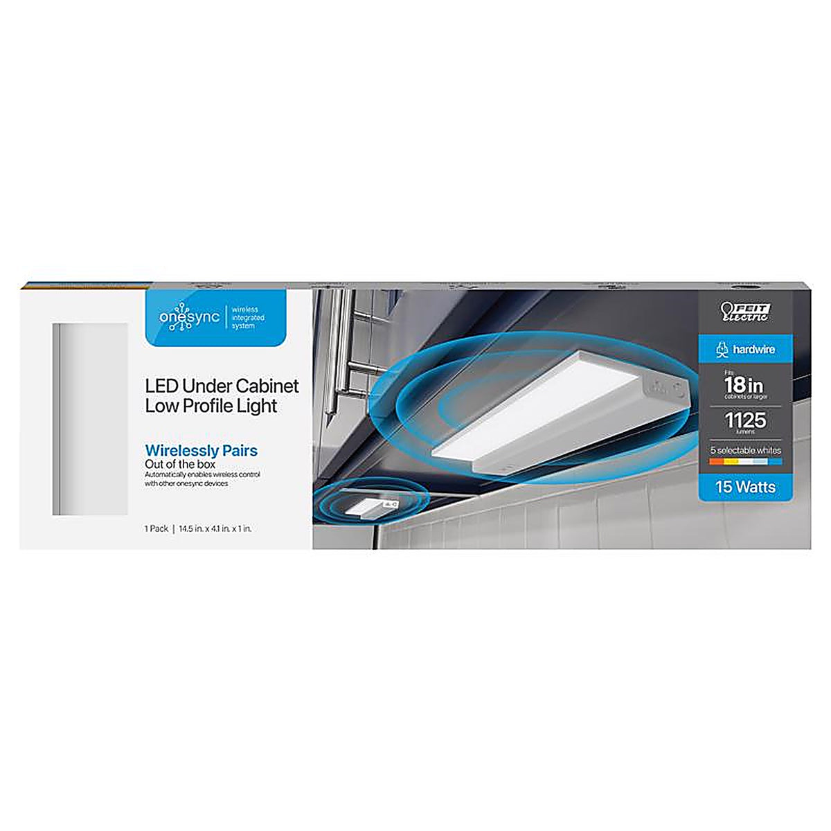 Feit - UCL18FP5CCTCAG3 - 18 In. L White Hardwired LED Light Bar 1125 LM