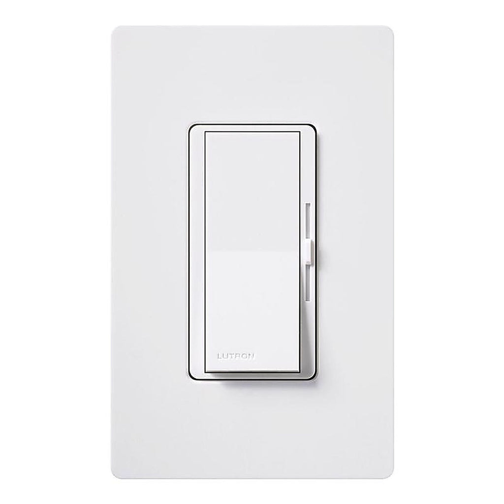 Lutron - DVSTV-453PH-WH - Diva White 450 W 3-Way Smart-Enabled Dimmer Switch 1 Pack