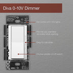 Lutron - DVSTV-453PH-WH - Diva White 450 W 3-Way Smart-Enabled Dimmer Switch 1 Pack