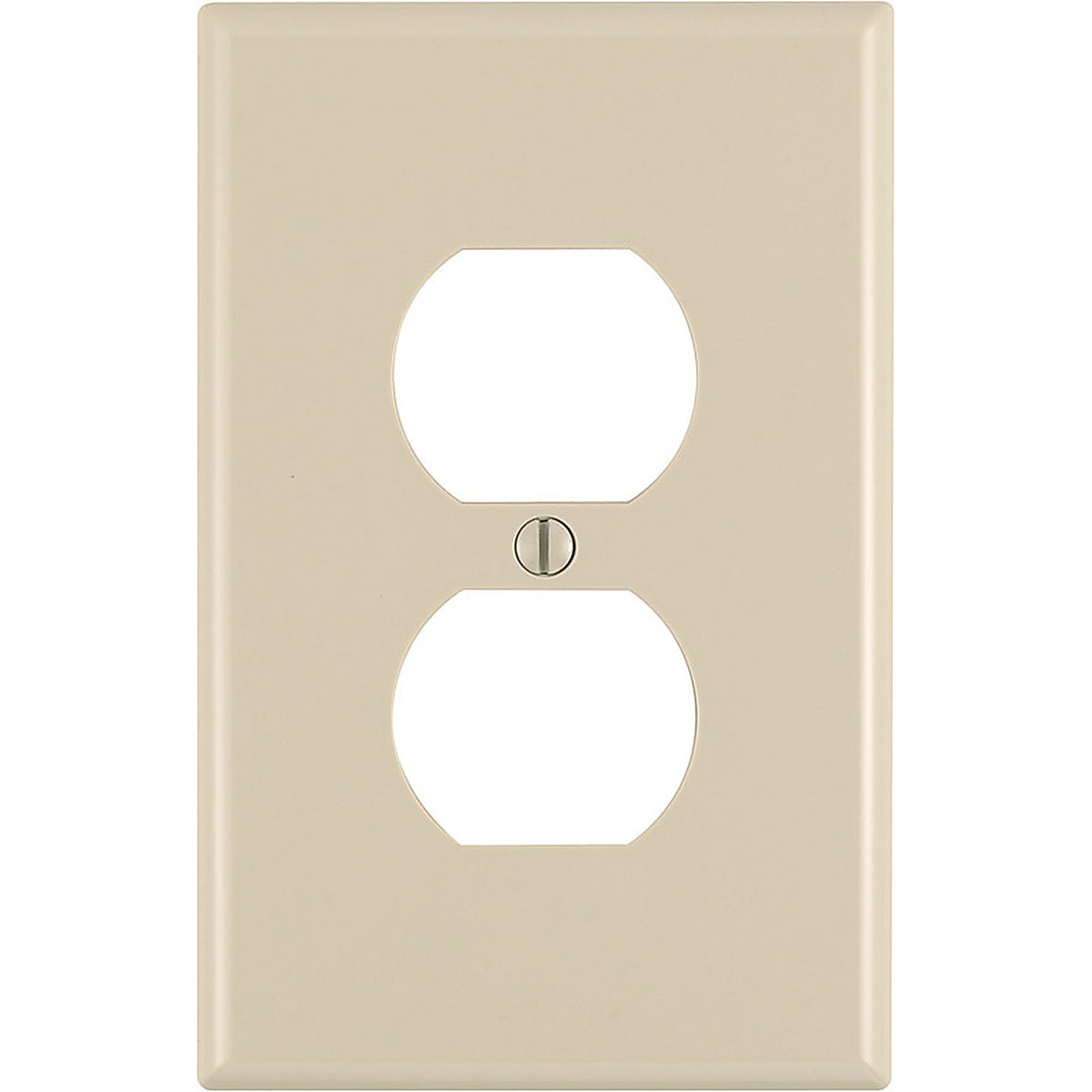 Leviton 00PJ8-00I Ivory 1 gang Nylon Duplex Outlet Wall Plate 1/Pack
