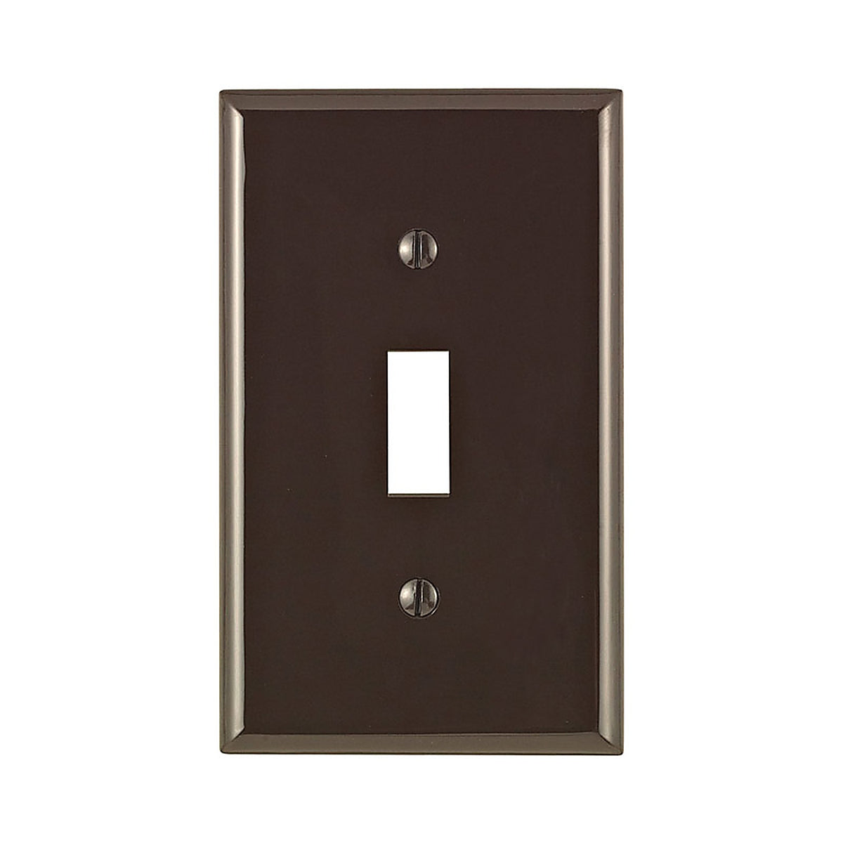 Leviton - 80701-000 - Brown 1 Gang Nylon Toggle Wall Plate 1 Pack
