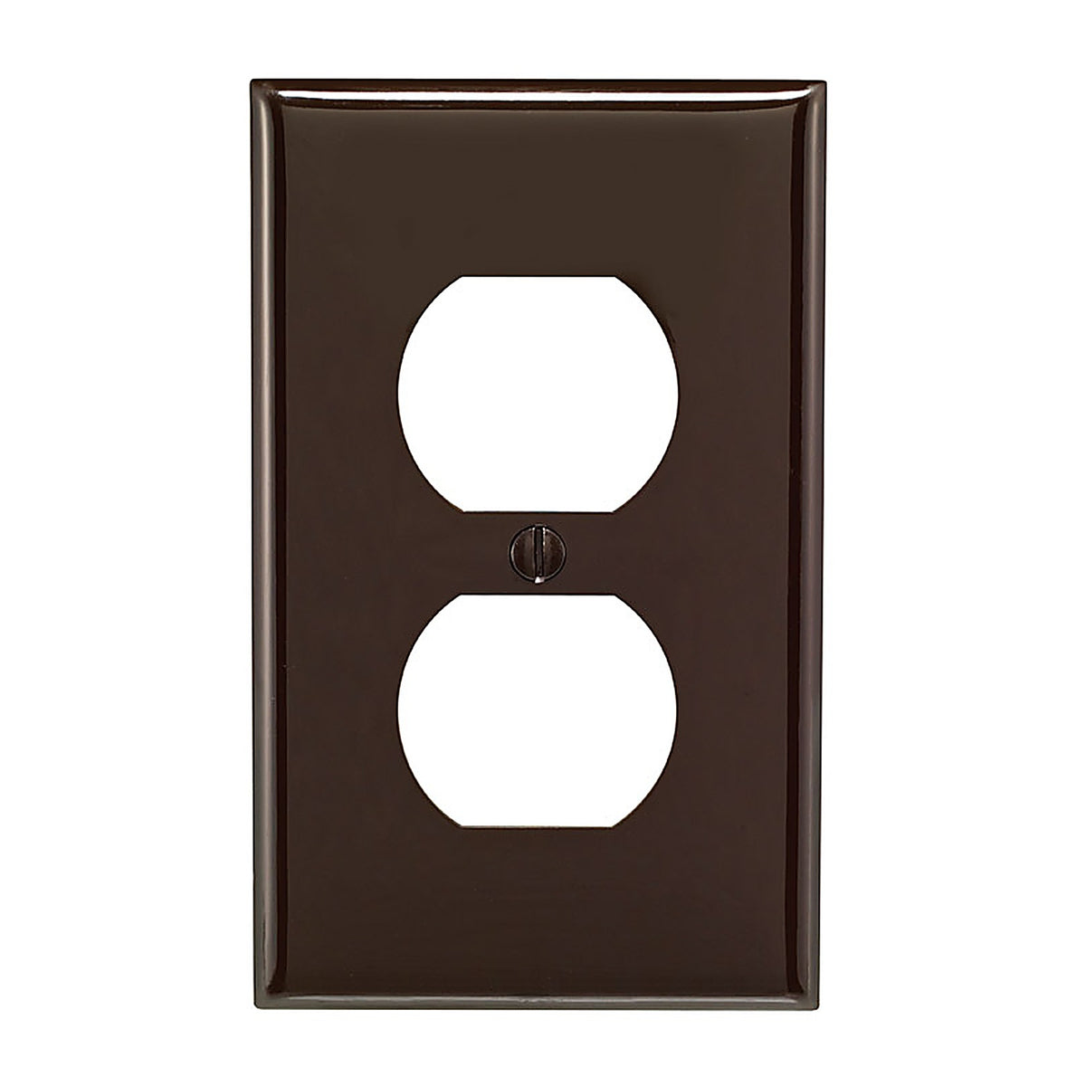 Leviton - 80703-000 - Brown 1 Gang Nylon Duplex Wall Plate 1 Pack