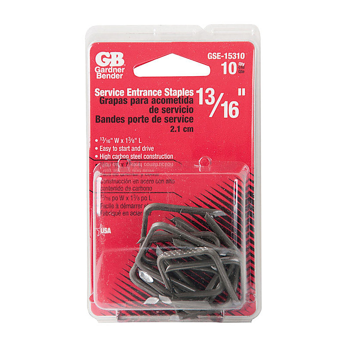 Gardner Bender GSE-15310 .813 in. W Steel Service Entrance Staple 10/Pack