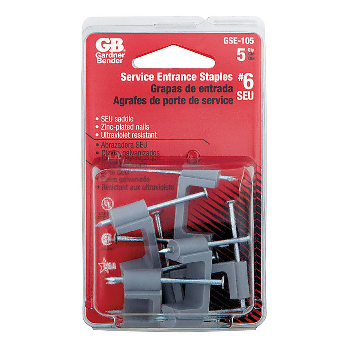 Gardner Bender GSE-105 3/4 in. W Plastic Insulated Service Entrance Cable Strap 5/Pack