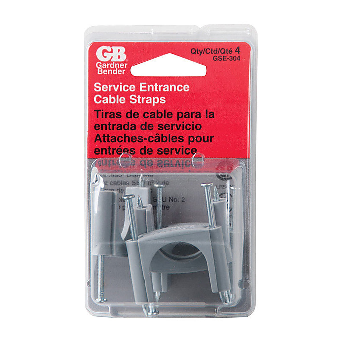 Gardner Bender GSE-304 1 in. W Plastic Insulated Service Entrance Cable Strap 4/Pack