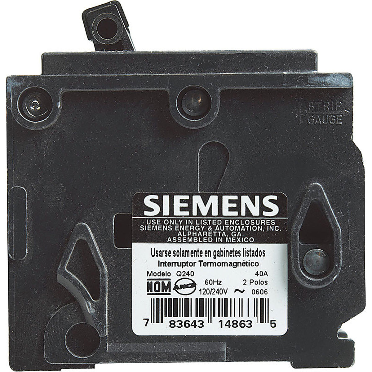 Siemens Q240 40 amps Double Pole 2 Circuit Breaker
