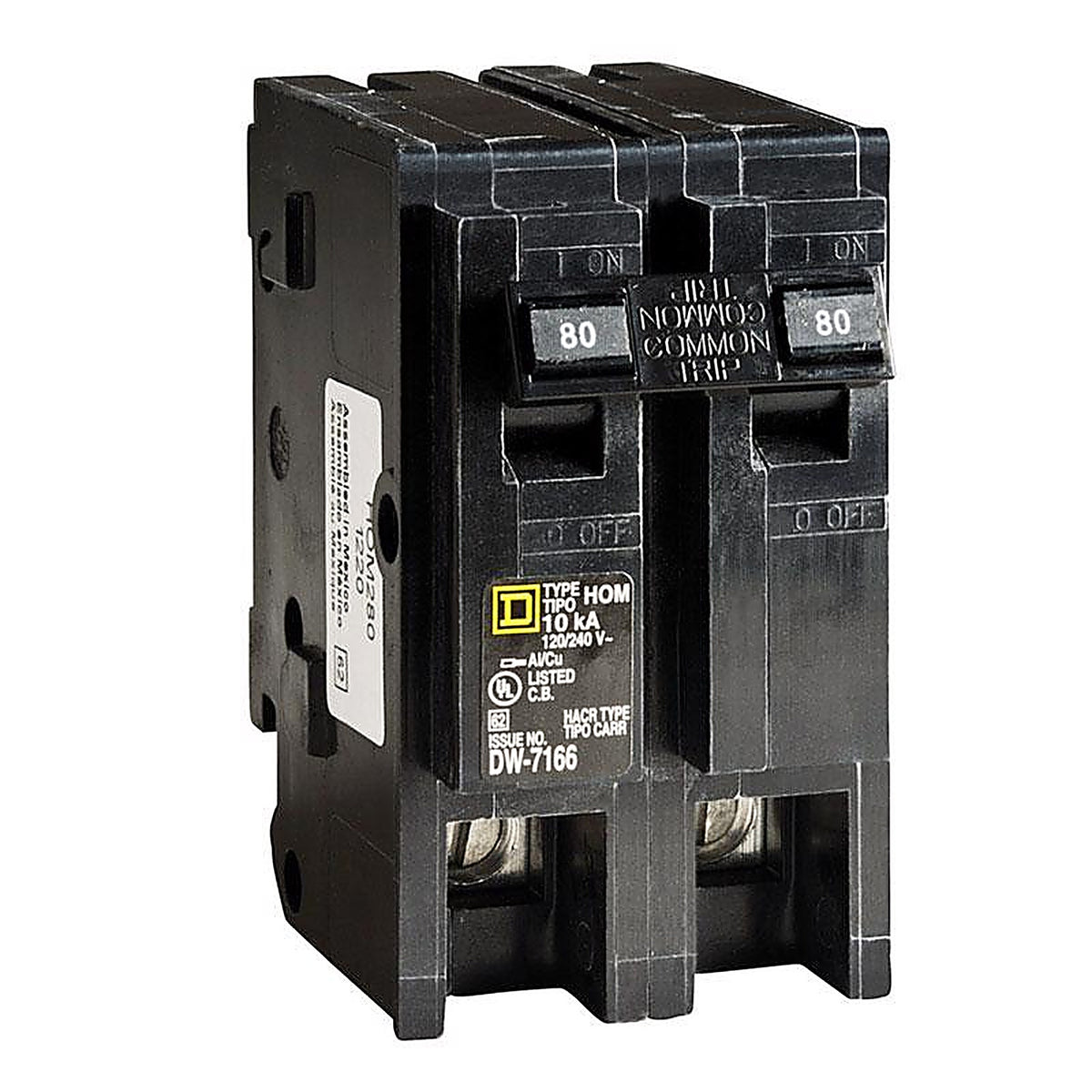 Square D - HOM280CP - Homeline 80 Amps Plug in 2-Pole Circuit Breaker
