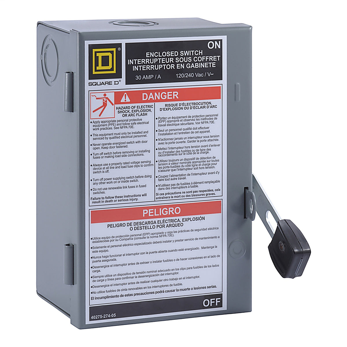 Square D - L211N - 30 Amps Fusible 2-Pole Fuse Safety Switch