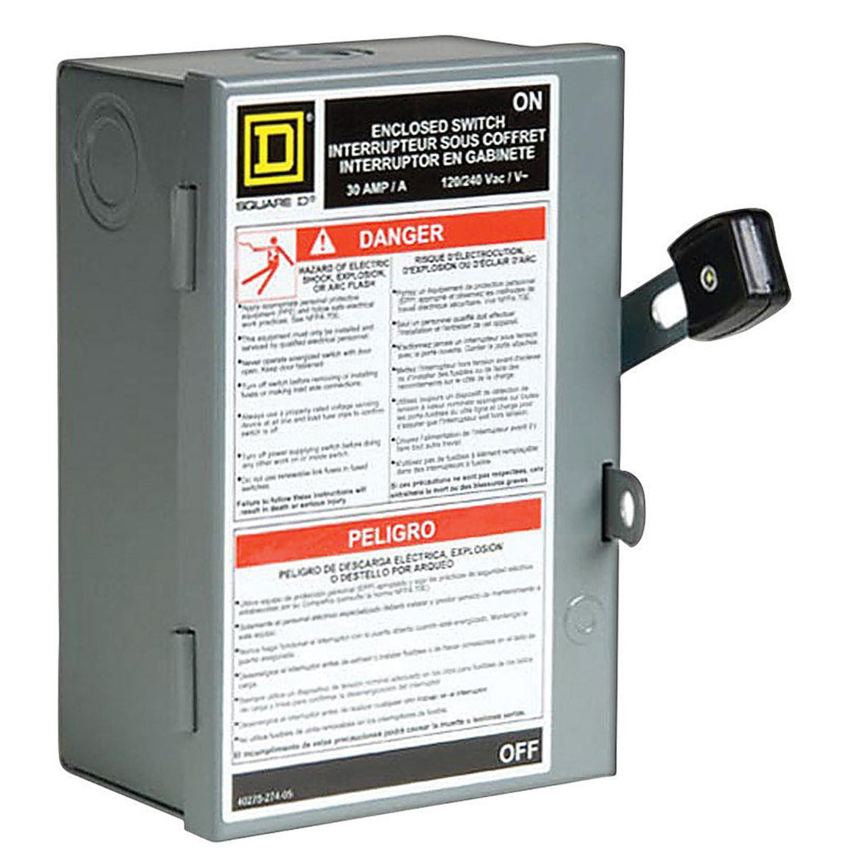 Square D - L211N - 30 Amps Fusible 2-Pole Fuse Safety Switch