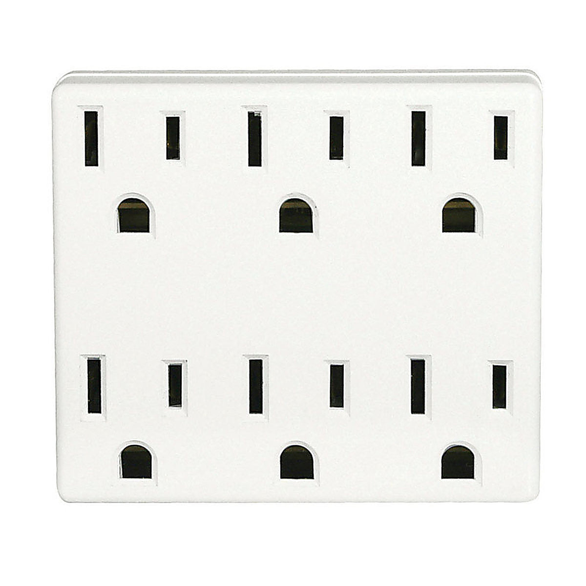 Leviton C22-6ADPT-00W Polarized 6 outlets Outlet Adapter 1/Pack