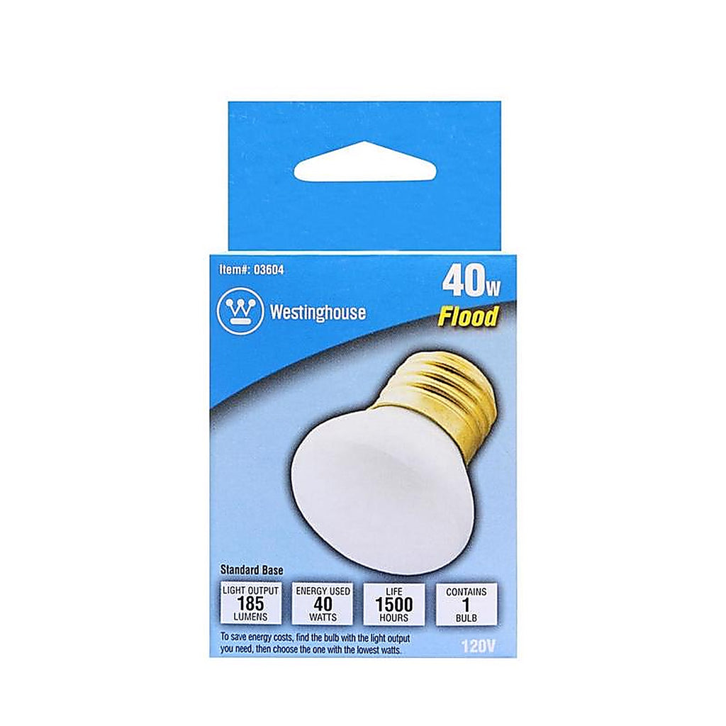 Westinghouse - 0360448 - 40 W R14 Floodlight Incandescent Bulb E26 (Medium) White 1 Pack