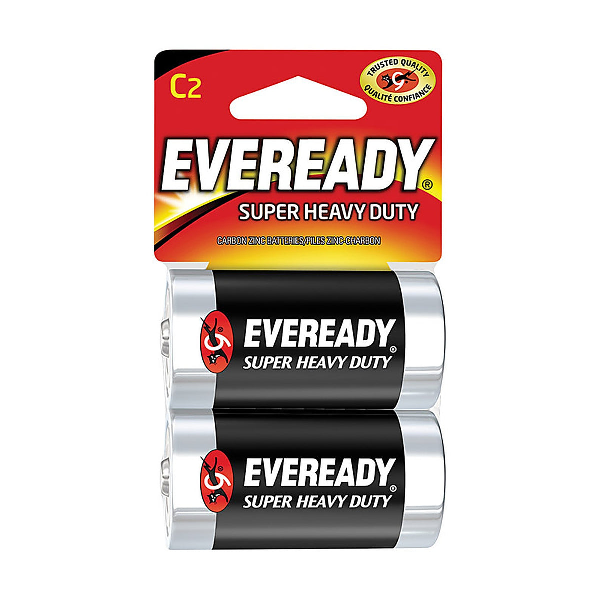 Eveready 1235SW-2 Super Heavy Duty C Zinc Carbon Batteries 2 pk Carded