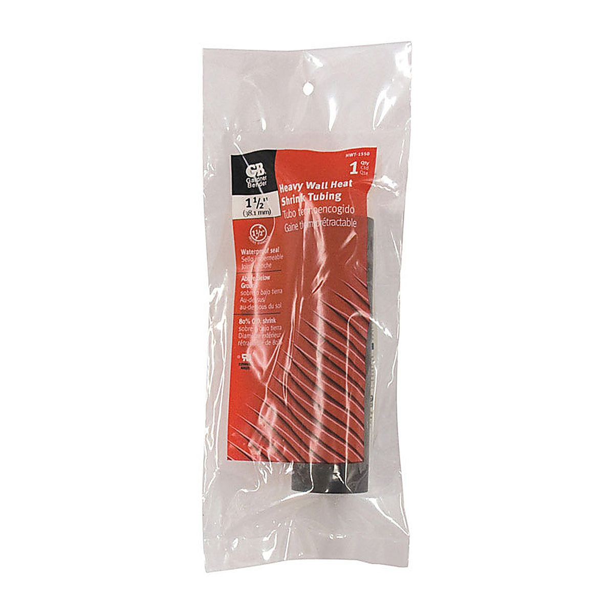 Gardner Bender HWT-1550 1-1/2 in. Dia. Heat Shrink Tubing Black 1/Pack