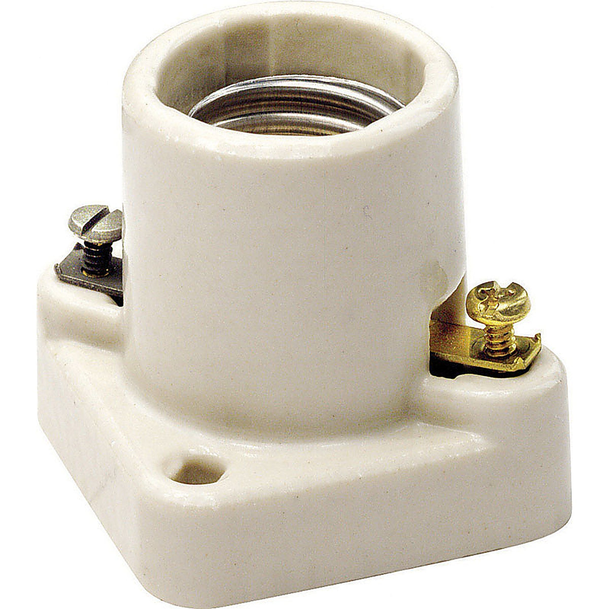 Leviton 19062-000 Porcelain Incandescent Medium Base Poney Cleat Socket 1/Pack