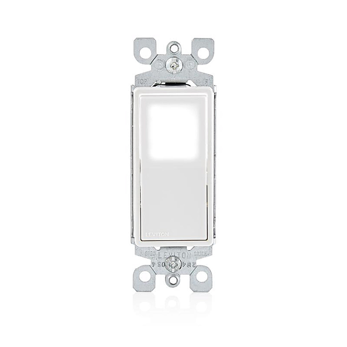 Leviton L5611-2LW Decora 15 amps Single Pole Rocker Illuminated Switch White 1 pk