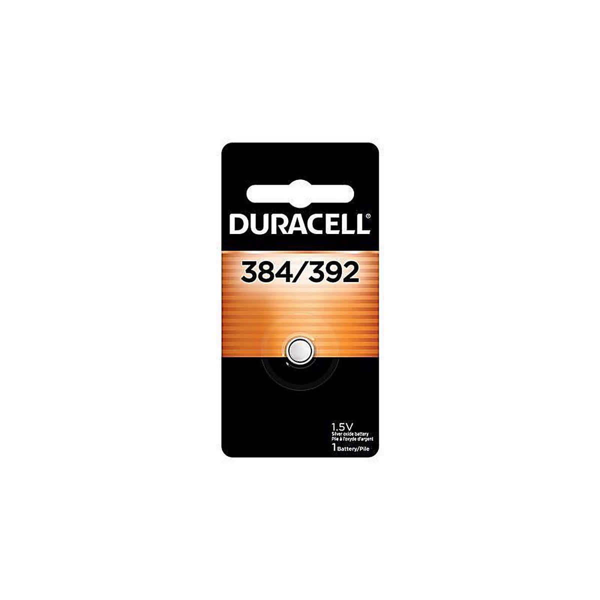 Duracell D384/392PK Silver Oxide 384/392 1.5 V 45 Ah Electronic/Thermometer/Watch Battery 1 pk